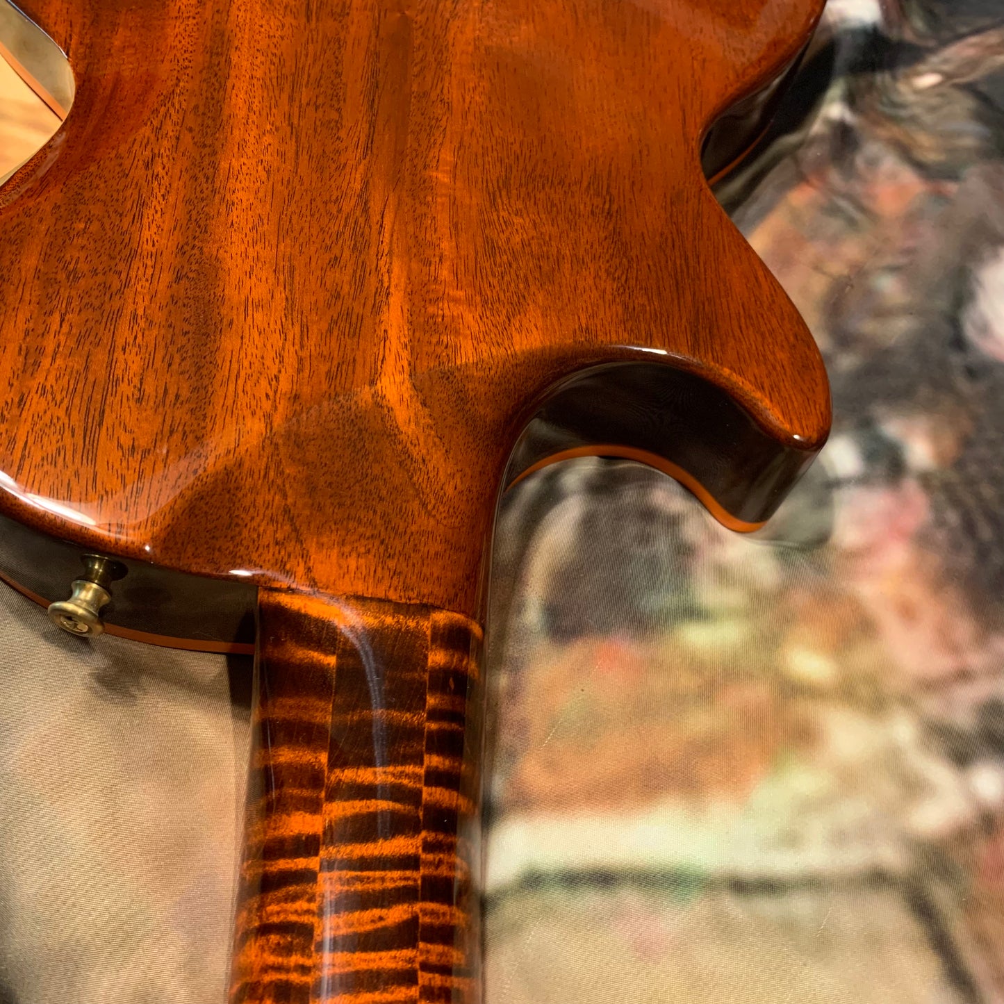 FLAMED NECK π·π! 2025 Gibson Custom Shop Les Paul Custom Axcess Orange Widow Burst Single Bridge Pickup No Inlays F Figured Black Ebony Fretboard M2M Made To Measure Flame Maple Top Gold Hardware Stopbar BurstBucker 3 ABR-1 Figured Maple Neck