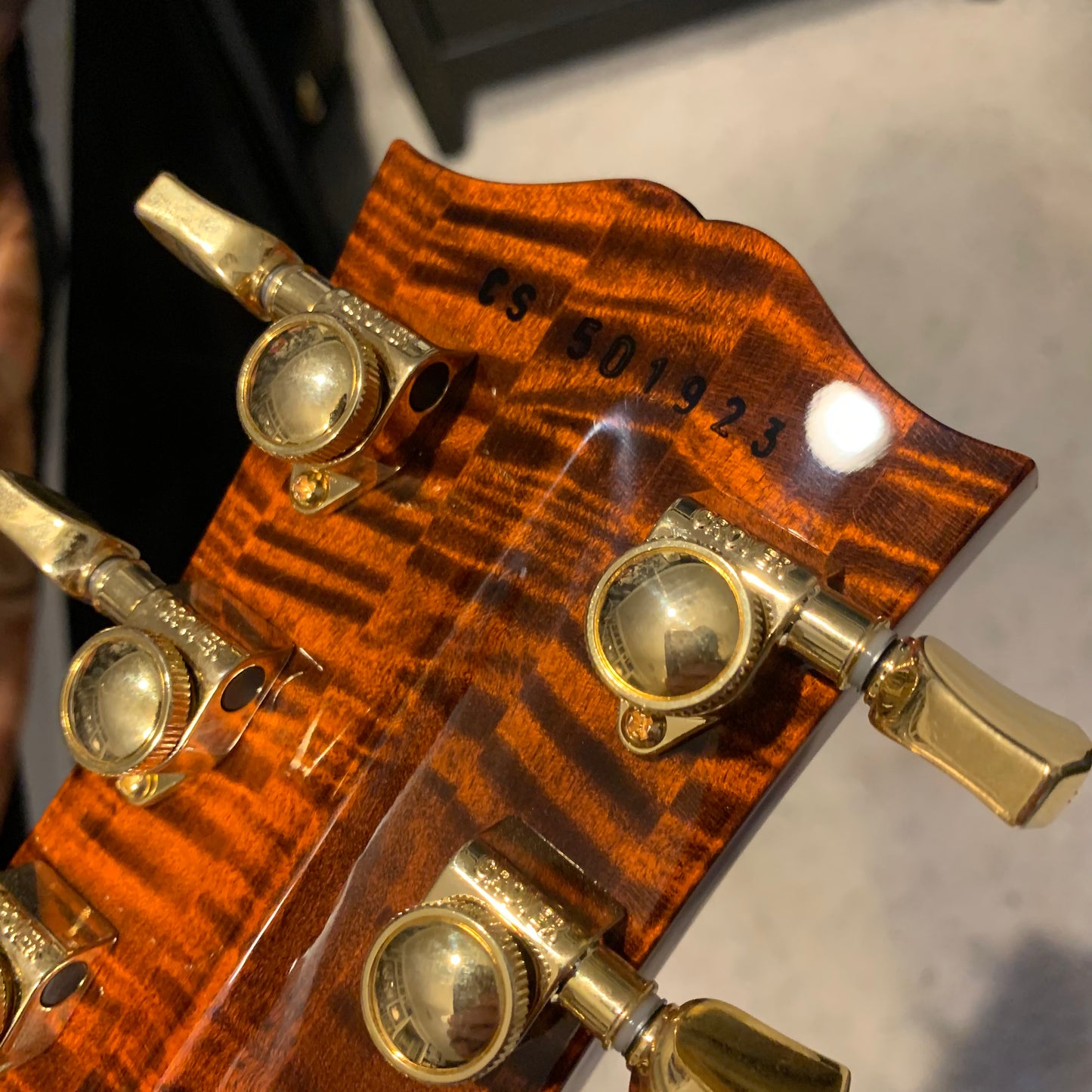 FLAMED NECK π·π! 2025 Gibson Custom Shop Les Paul Custom Axcess Orange Widow Burst Single Bridge Pickup No Inlays F Figured Black Ebony Fretboard M2M Made To Measure Flame Maple Top Gold Hardware Stopbar BurstBucker 3 ABR-1 Figured Maple Neck