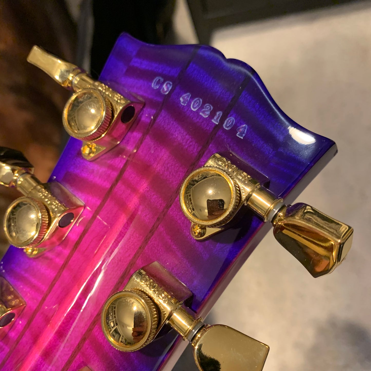 EXOTIC 🦄💋! 2024 Gibson Custom Shop Les Paul Custom Axcess Neon Burst AAA F Figured Flamed Desert Sunset Trans Pink Purple Violet Black Ebony Fretboard Full Gloss ‘57 Classic M2M Made To Measure Bengal Burst ABR-1 Stopbar PRS Orianthi Blooming Lotus Glow