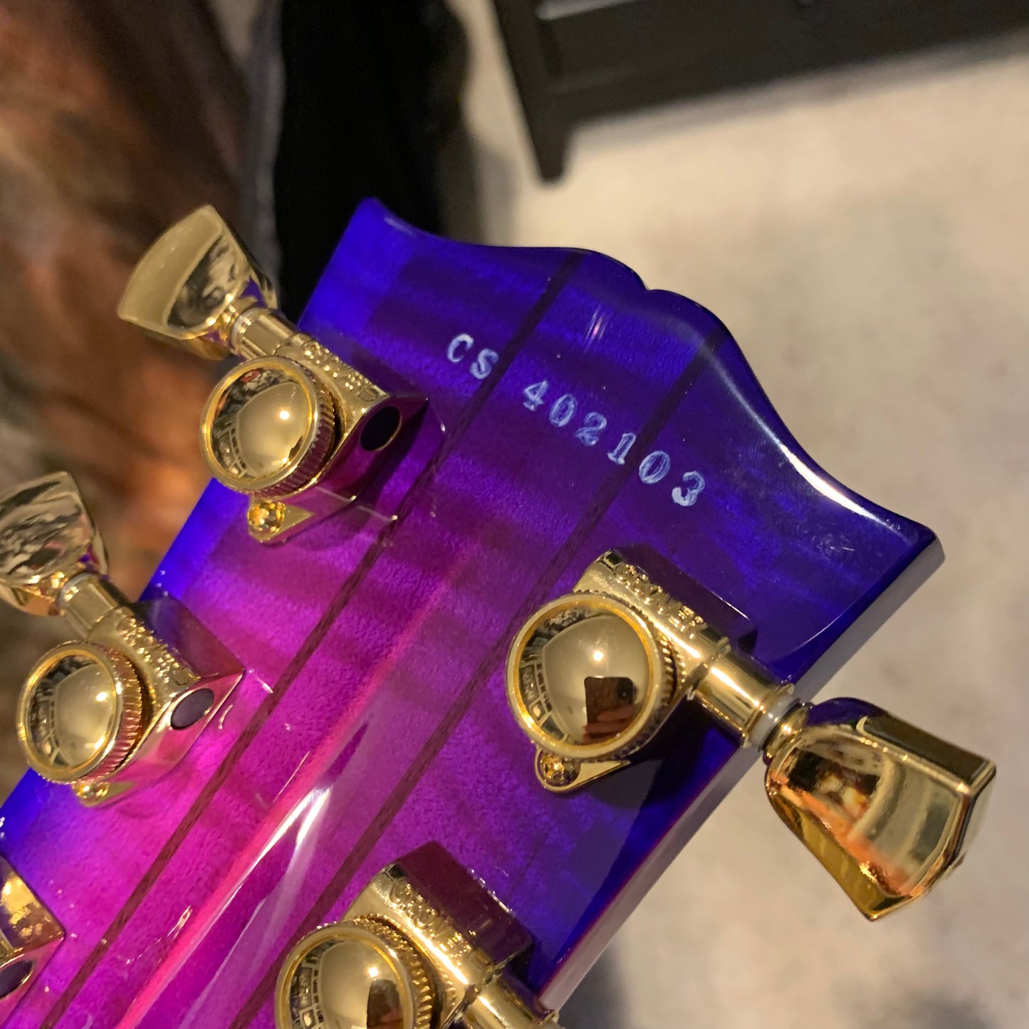 EXOTIC 🦄💋! 2024 Gibson Custom Shop Les Paul Custom Axcess Neon Burst AAA F Figured Flamed Desert Sunset Trans Pink Purple Violet Black Ebony Fretboard Full Gloss ‘57 Classic M2M Made To Measure Bengal Burst ABR-1 Stopbar PRS Orianthi Blooming Lotus Glow