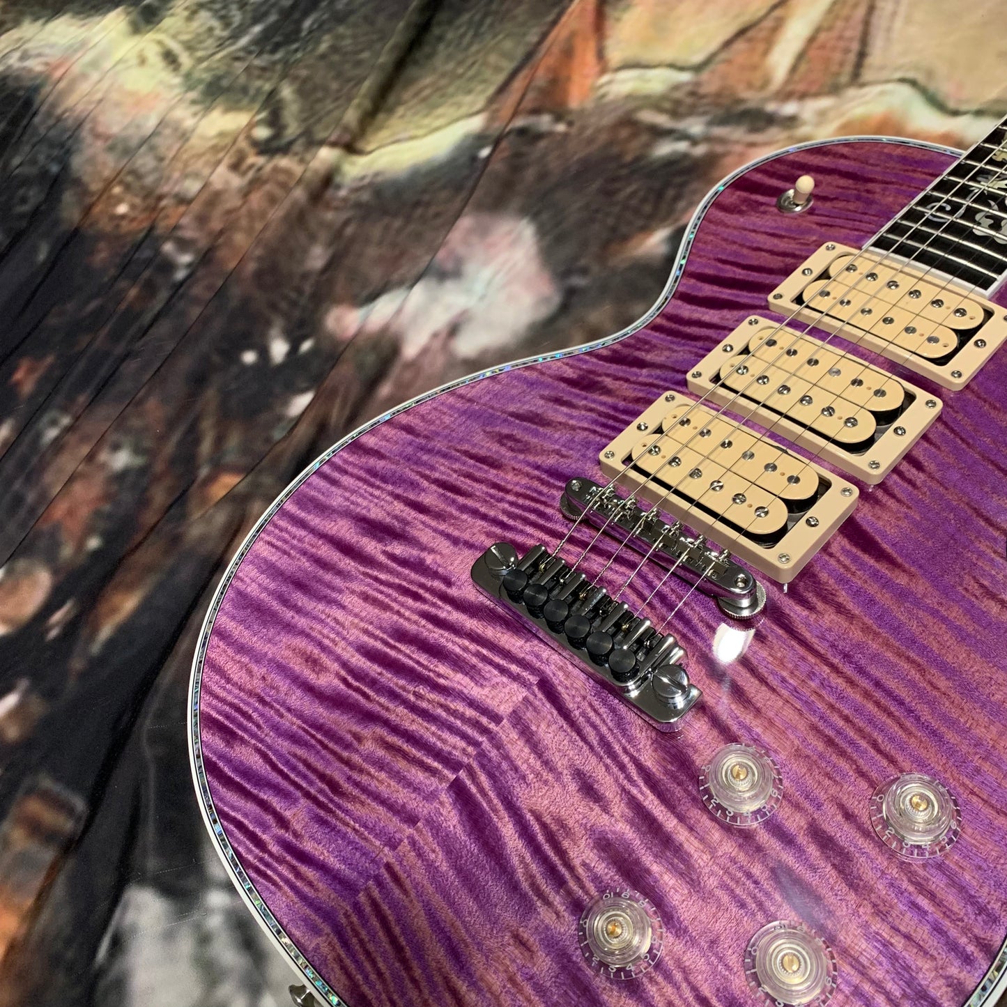 DRAGON 🐉🐲! 2025 Gibson Custom Shop Les Paul Dragon Purple Denim Blue Trans Violet Pink Flame Top TV White Ebony Classic White CustomBuckers M2M Made To Measure Ultima PRS Modern Supreme Burst Abalone Master Artisan Collector’s Limited Edition Figured