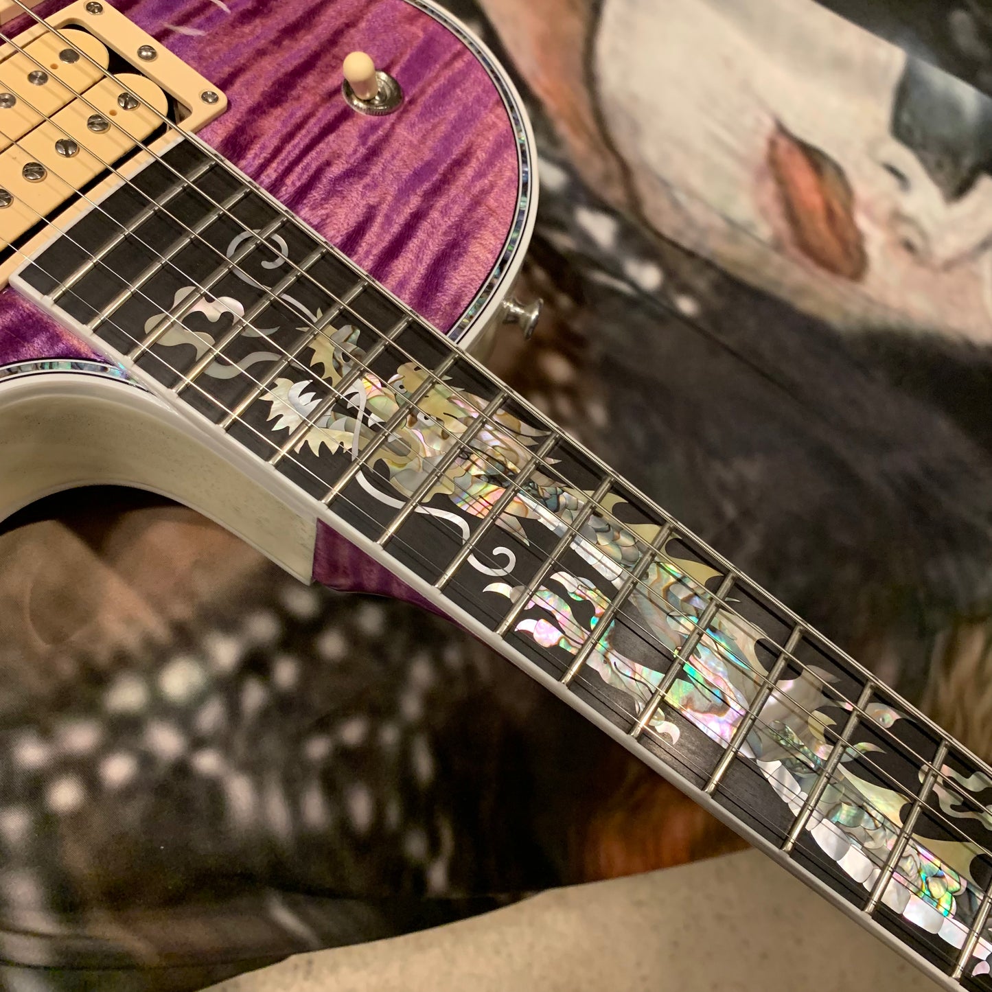 DRAGON 🐉🐲! 2025 Gibson Custom Shop Les Paul Dragon Purple Denim Blue Trans Violet Pink Flame Top TV White Ebony Classic White CustomBuckers M2M Made To Measure Ultima PRS Modern Supreme Burst Abalone Master Artisan Collector’s Limited Edition Figured
