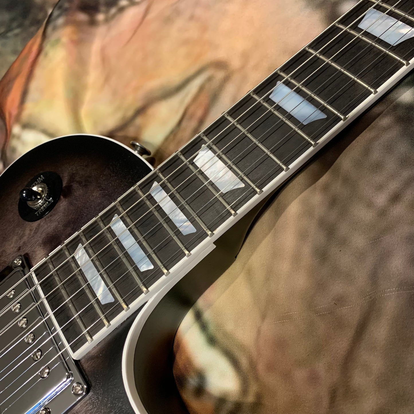 LAMB OF GOD 🐑! 2025 Gibson Mark Morton Signature Les Paul Modern Quilt Translucent Ebony Burst Satin Limited Edition Standard Black Faded Matte Finish Ebony Fretboard Chrome Hardware Exclusive Gibson USA Pickups Axcess F Figured Q Quilt Top