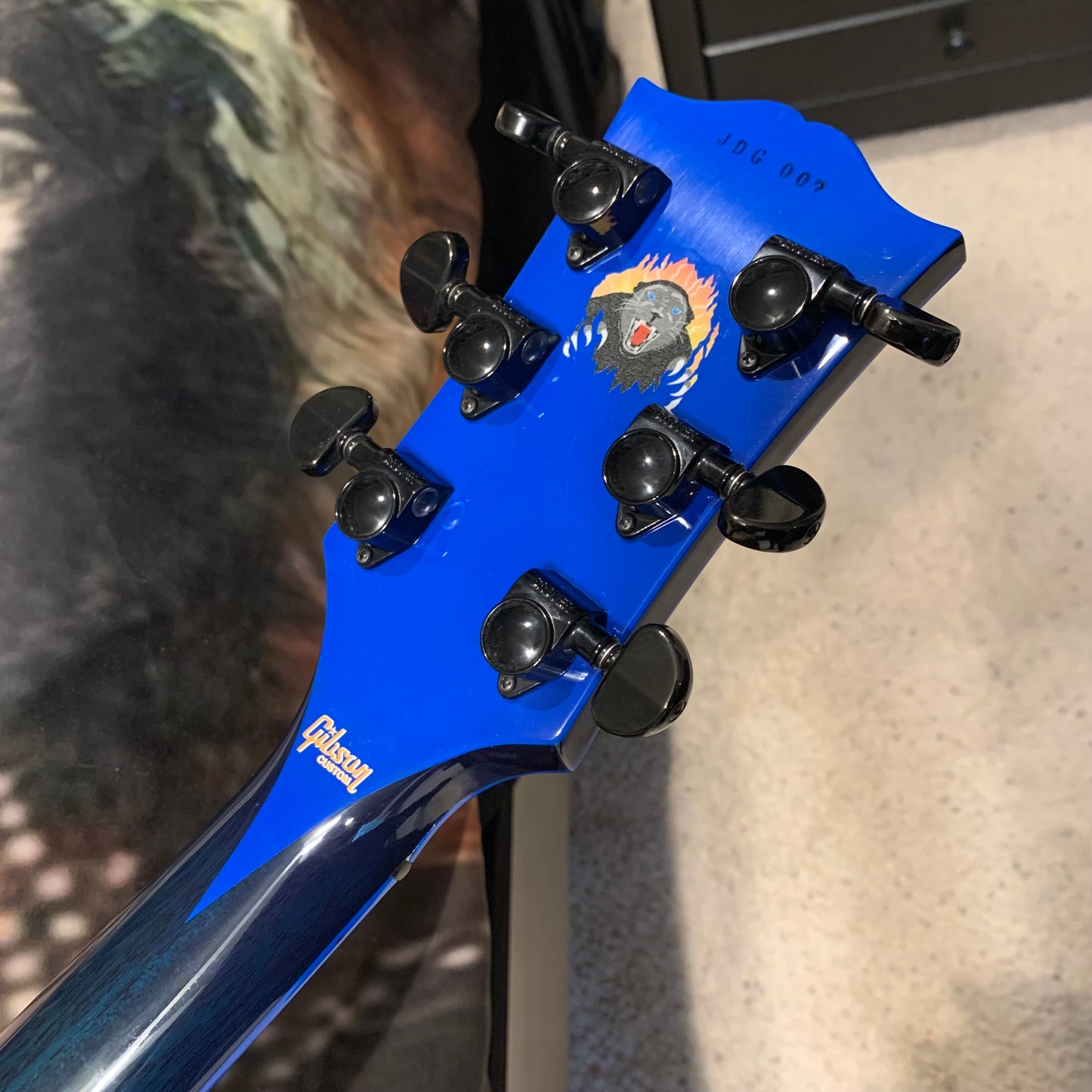 STINGER 🐈🕷️! 2015 Gibson Custom Shop Les Paul Custom Quilt Top M2M Made To Measure Blue Widow Burst Trans Aqua Black Fretboard Bare Knuckel Juggernaut Blackout Special Order Figured F Q 5A 7A Abalone Inlay Blueberry Cobalt