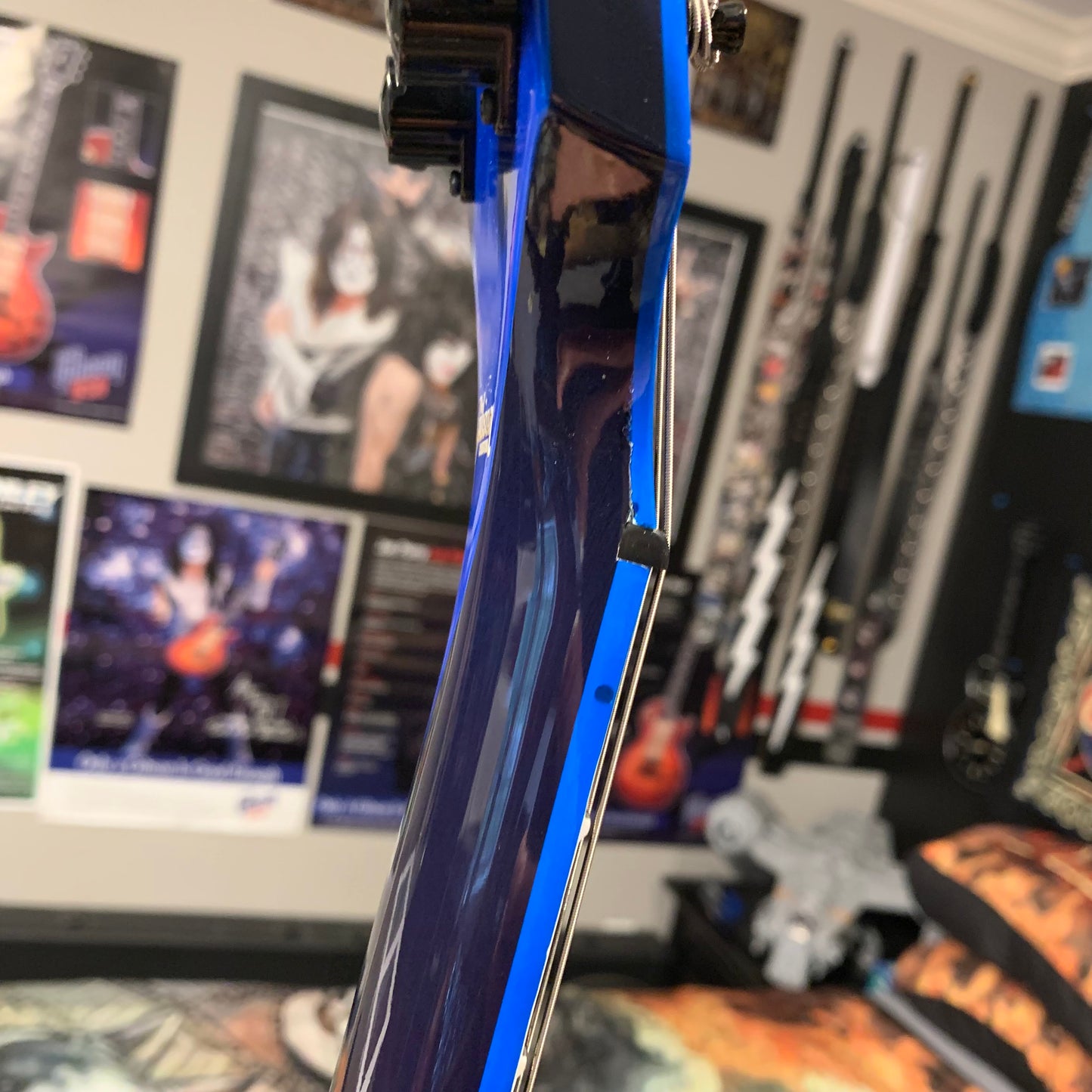 STINGER 🐈🕷️! 2015 Gibson Custom Shop Les Paul Custom Quilt Top M2M Made To Measure Blue Widow Burst Trans Aqua Black Fretboard Bare Knuckel Juggernaut Blackout Special Order Figured F Q 5A 7A Abalone Inlay Blueberry Cobalt