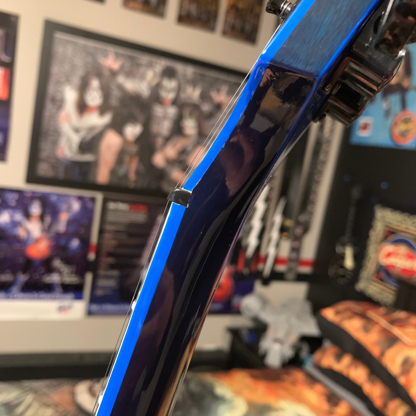 STINGER 🐈🕷️! 2015 Gibson Custom Shop Les Paul Custom Quilt Top M2M Made To Measure Blue Widow Burst Trans Aqua Black Fretboard Bare Knuckel Juggernaut Blackout Special Order Figured F Q 5A 7A Abalone Inlay Blueberry Cobalt