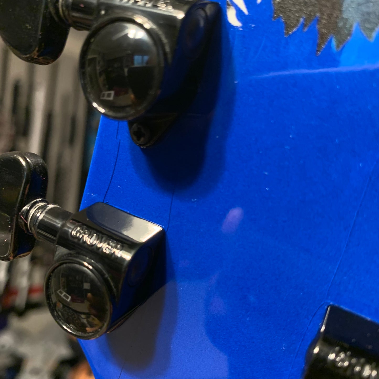 STINGER 🐈🕷️! 2015 Gibson Custom Shop Les Paul Custom Quilt Top M2M Made To Measure Blue Widow Burst Trans Aqua Black Fretboard Bare Knuckel Juggernaut Blackout Special Order Figured F Q 5A 7A Abalone Inlay Blueberry Cobalt
