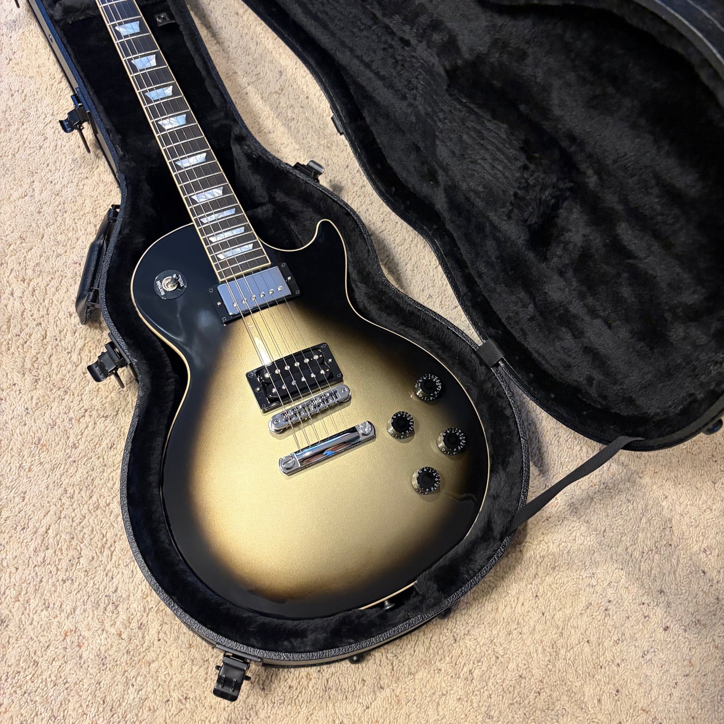TOOL 🛠️! 2025 Gibson USA Adam Jones Signature Les Paul Standard Antique Silverburst Metallic Sparkle Black Ebony Fretboard Custom Modern Grover Tuners Chrome Hardware BurstBucker 1 DC High Gain Pickups 1979 ‘79 Norlin Era Tribute