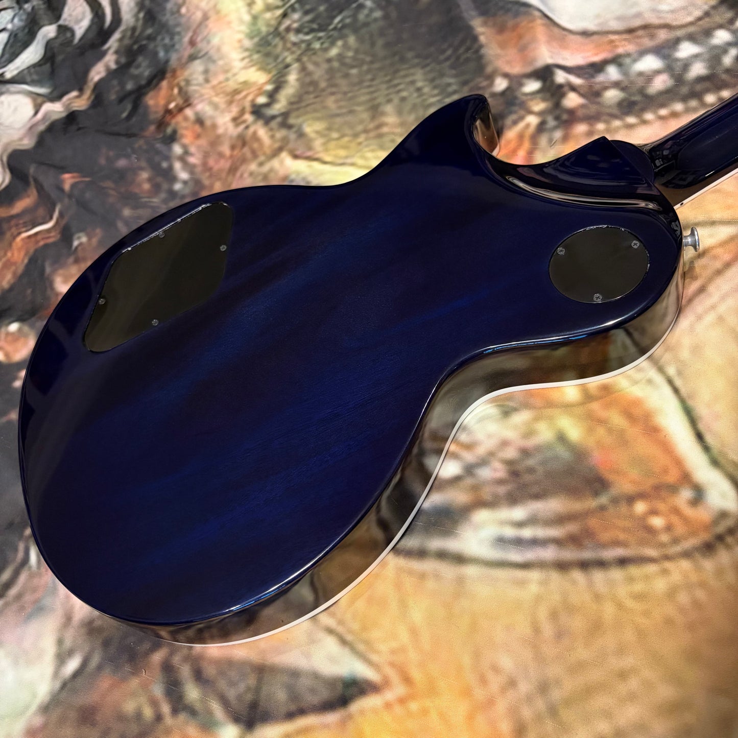 MODERN 🌊! 2025 Gibson USA Les Paul Modern Figured Cobalt Burst Ocean Water Blue Blueberry Ebony Fretboard Modern Standard Locking Grover Tuners Chrome Hardware AAA Premium Plus Top Axcess Heel Coil Tap BurstBucker Pro Pickups Demo Shop