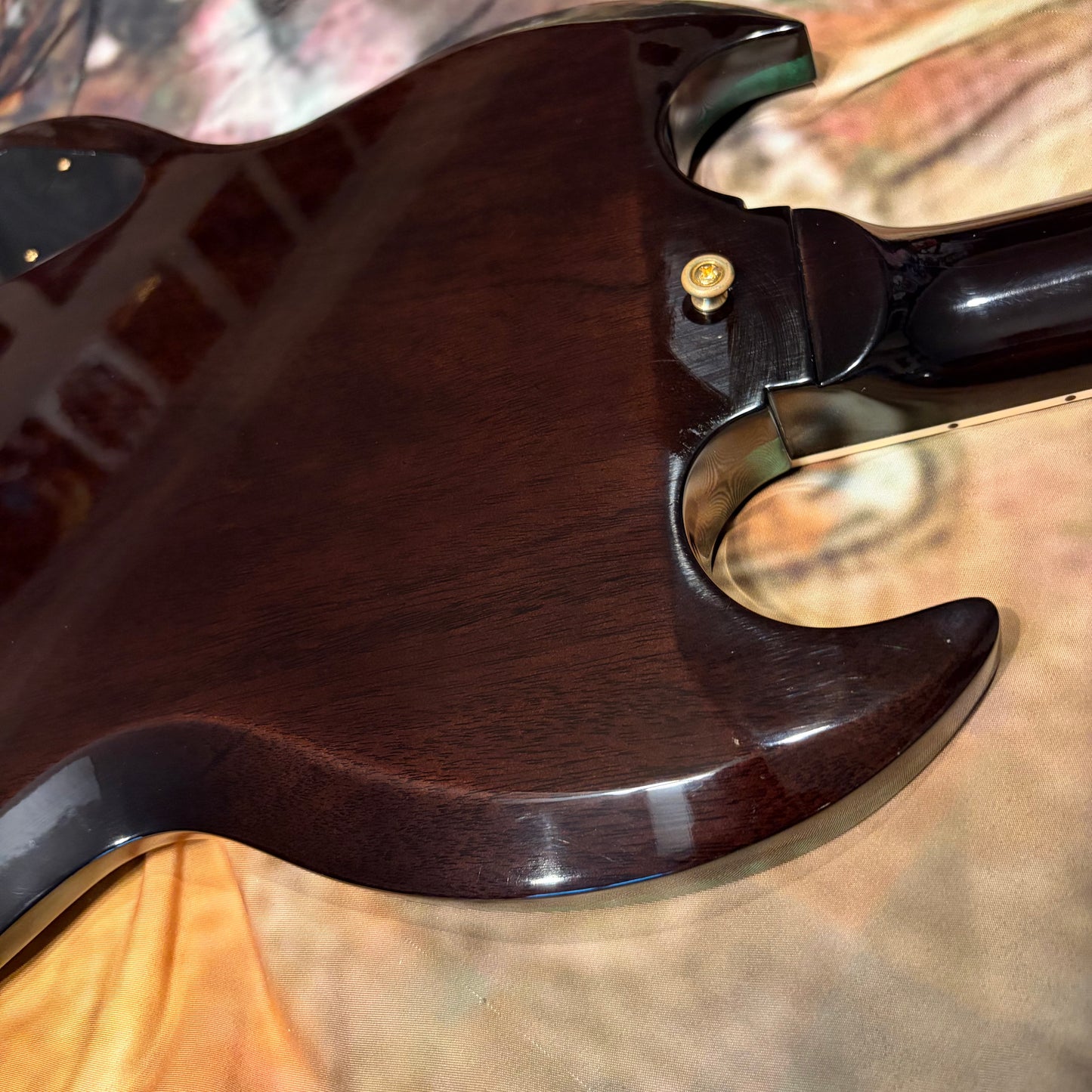 FREAKY 👽! 2025 Gibson Custom Shop M2M 1961 SG Les Paul Standard Teal Green Fade Emerald Burst ‘61 Reissue Figured Flamed Maple Top Stopbar Dark Brown Walnut Back Split Diamond Inlays Gold Hardware CustomBuckers Made To Measure Modern Supreme Elegant